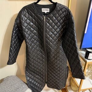 Steve Madden Charcoal Quilted Women's Puffer Jacket